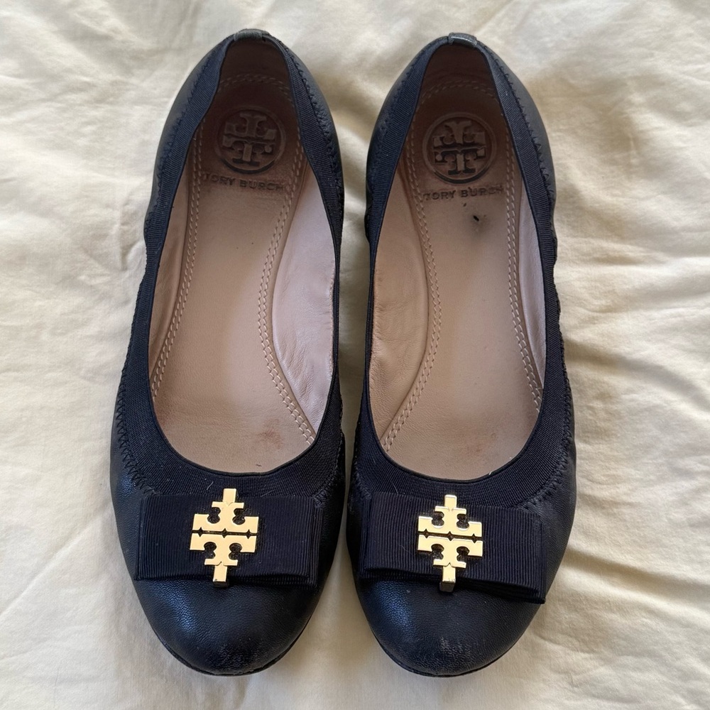 Tory Burch Black Sedgewick Ballet Flats 7.5